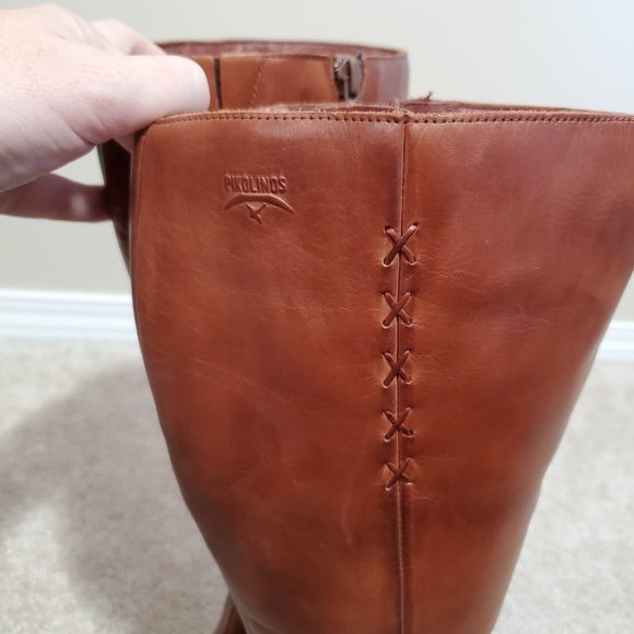 PIKOLINOS / 39, 8.5 / Women's Vintage Smooth Leather Square Toe Mid-Calf Boots - Picture 11 of 15